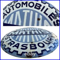 Vintage MATHIS STRASBOURG Enamel Advertising Sign Emaille Plaque Vintage MATHIS STRASBOURG Enamel Advertising Sign Emaille Plaque