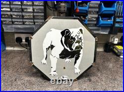 Vintage Mack Trucks Enamel Sign Diesel Bulldog Gas Service Porcelain Sign