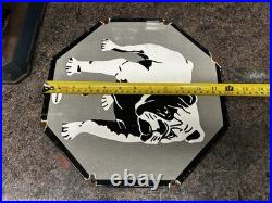 Vintage Mack Trucks Enamel Sign Diesel Bulldog Gas Service Porcelain Sign