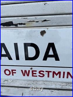 Vintage Maida Vale Westminster Original Enamel Road Sign London W9