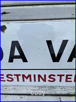 Vintage Maida Vale Westminster Original Enamel Road Sign London W9