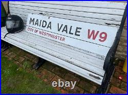 Vintage Maida Vale Westminster Original Enamel Road Sign London W9
