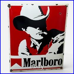 Vintage Marlboro CIGARETTE Enamel Advertising Sign # 2