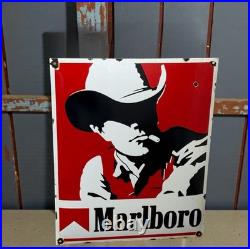 Vintage Marlboro CIGARETTE Enamel Advertising Sign # 2