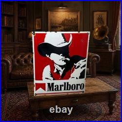Vintage Marlboro CIGARETTE Enamel Advertising Sign # 2
