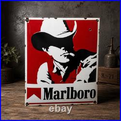 Vintage Marlboro CIGARETTE Enamel Advertising Sign # 2