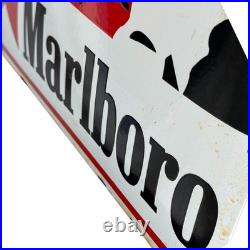 Vintage Marlboro CIGARETTE Enamel Advertising Sign # 2