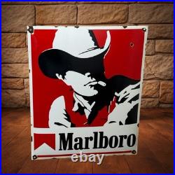 Vintage Marlboro CIGARETTE Enamel Advertising Sign # 2