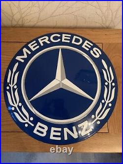 Vintage Mercedes Benz Enamel Sign