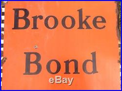 Vintage Metal Enamel Advertising sign Brooke Bond Tea
