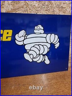 Vintage Michelin Service Bay Garage Sign Tin Not Enamel