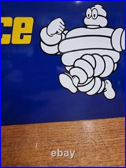 Vintage Michelin Service Bay Garage Sign Tin Not Enamel