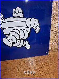 Vintage Michelin Service Bay Garage Sign Tin Not Enamel