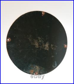 Vintage Mickey Mouse Club Disney Porcelain Enamel Orange Sign