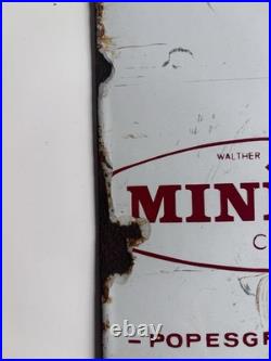 Vintage Minerva CO2 Enamel Sign1950s Industrial Fire SafetyLondon Popesgrove