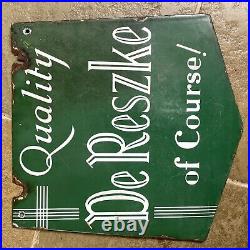 Vintage Mines a Minor De Reszke Enamel Sign
