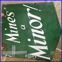 Vintage Mines a Minor De Reszke Enamel Sign
