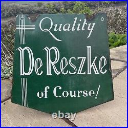 Vintage Mines a Minor De Reszke Enamel Sign