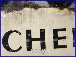 Vintage Mitchell's XXX Bogie Tobacco Double Sided Enamel Advertising Sign