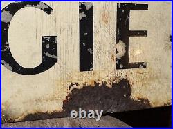Vintage Mitchell's XXX Bogie Tobacco Double Sided Enamel Advertising Sign