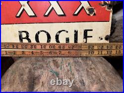 Vintage Mitchell's XXX Bogie Tobacco Double Sided Enamel Advertising Sign