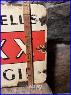 Vintage Mitchell's XXX Bogie Tobacco Double Sided Enamel Advertising Sign