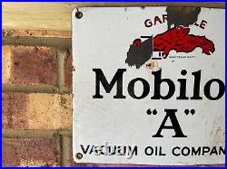 Vintage Mobil A Gargoyle enamel sign Vintage Mobil A Gargoyle enamel sign