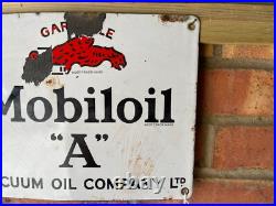 Vintage Mobil A Gargoyle enamel sign Vintage Mobil A Gargoyle enamel sign