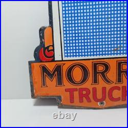 Vintage Morris Trucks Porcelain Enamel Sign 8 x 6 Inches