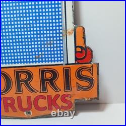 Vintage Morris Trucks Porcelain Enamel Sign 8 x 6 Inches