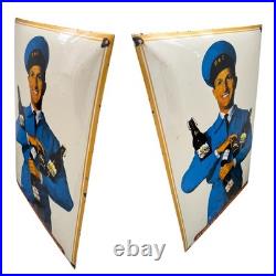 Vintage Motte Cordonnier Beer Enamel Advertising Sign