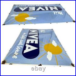 Vintage NIVEA Enamel Advertising Sign Enamel Plaque Email Sign