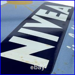 Vintage NIVEA Enamel Advertising Sign Enamel Plaque Email Sign