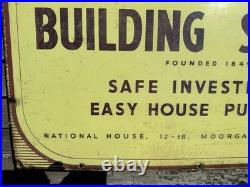Vintage National Building Society Enamel Sign Circa 1930's