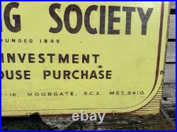 Vintage National Building Society Enamel Sign Circa 1930's