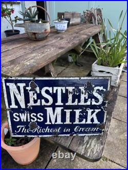 Vintage Nestle Milk Chocolate Enamel Sign