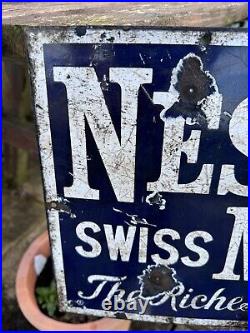 Vintage Nestle Milk Chocolate Enamel Sign