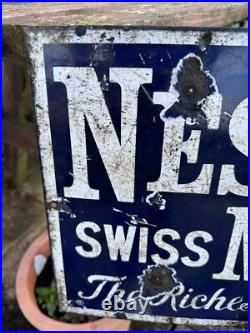 Vintage Nestle Milk Chocolate Enamel Sign