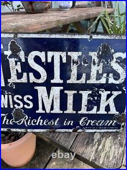Vintage Nestle Milk Chocolate Enamel Sign
