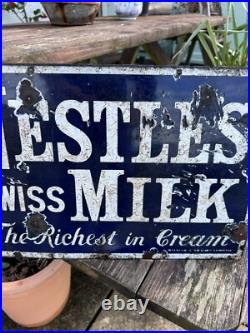 Vintage Nestle Milk Chocolate Enamel Sign
