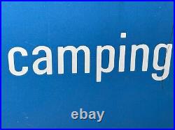 Vintage Netherlands Enamel Erkende Camping Site ANWB Advertising Garden Sign