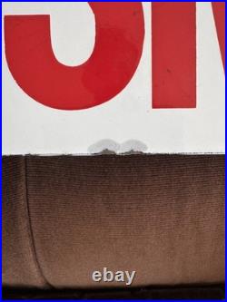 Vintage No Smoking Sign, Metal And Enamel, Double Sided (Not A Copy)