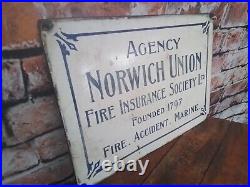 Vintage Norwich Union Enamel Sign