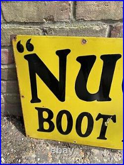 Vintage Nugget Boot Polish Enamel Sign