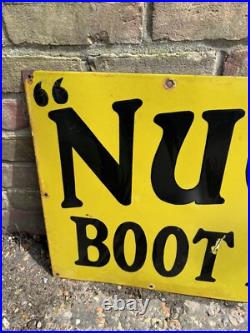Vintage Nugget Boot Polish Enamel Sign