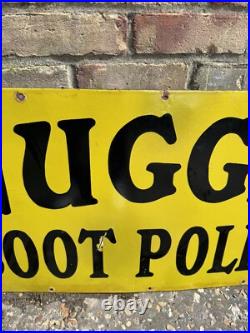 Vintage Nugget Boot Polish Enamel Sign
