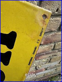 Vintage Nugget Boot Polish Enamel Sign