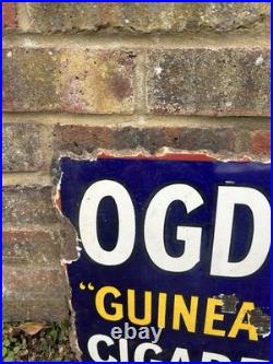 Vintage Ogden's Guinea Gold Cigarettes Original Enamel Advertising Sign