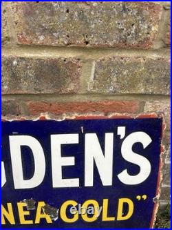 Vintage Ogden's Guinea Gold Cigarettes Original Enamel Advertising Sign