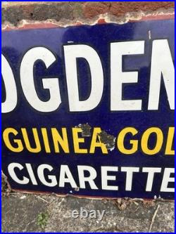Vintage Ogden's Guinea Gold Cigarettes Original Enamel Advertising Sign